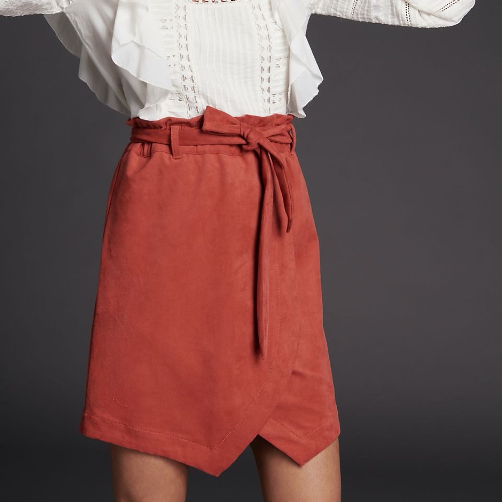 Anthropologie Petula Sueded Mini Skirt